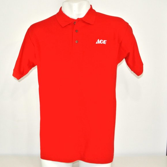 ACE Hardware Store Employee Uniform Polo Shirt Red NEW Size L Large - Picture 2 of 6